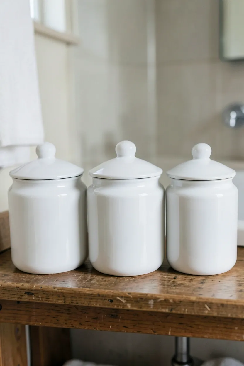 Porcelain Apothecary Jars for Storage