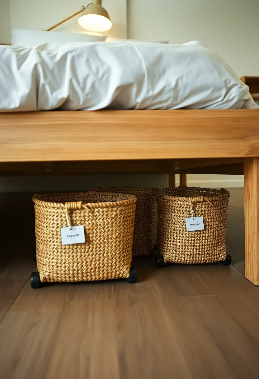 Under-Bed Storage Baskets in Natural Materials