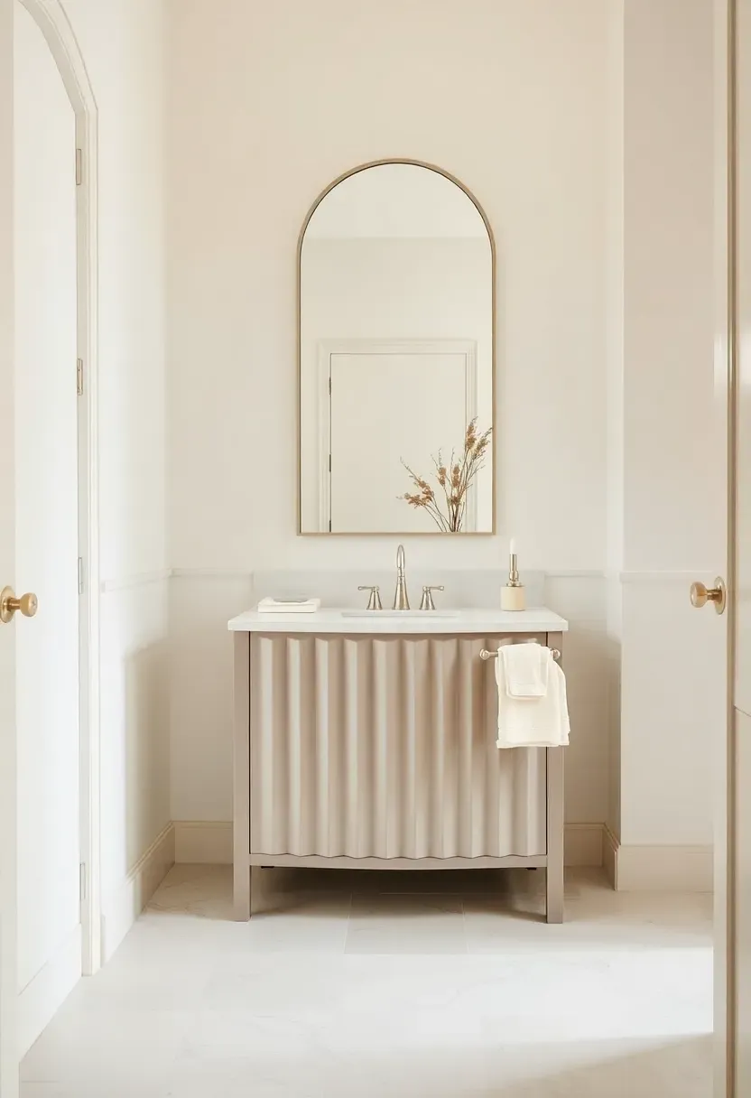 Soft greige with fluted texture