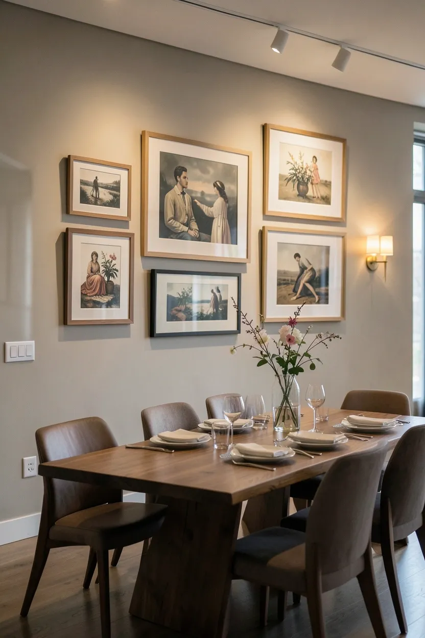 Sliding barn door with light oak planks and black metal hardware on white plaster wall