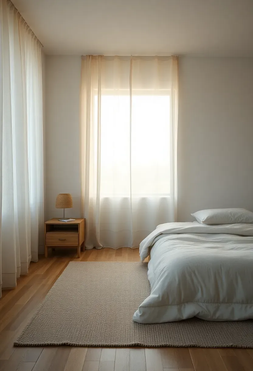 Sheer linen curtain wall that softens daylight