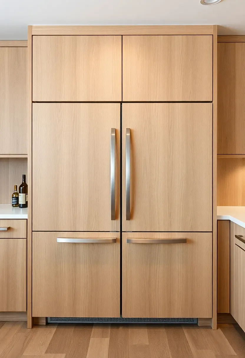 Integrated appliance wood panels