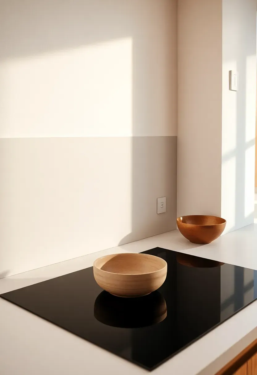 Seamless microcement backsplash