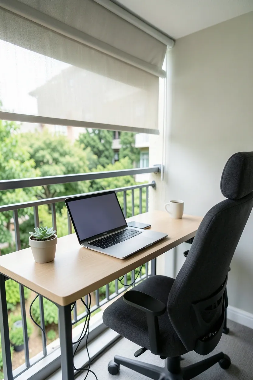 Work-From-Home Balcony Station