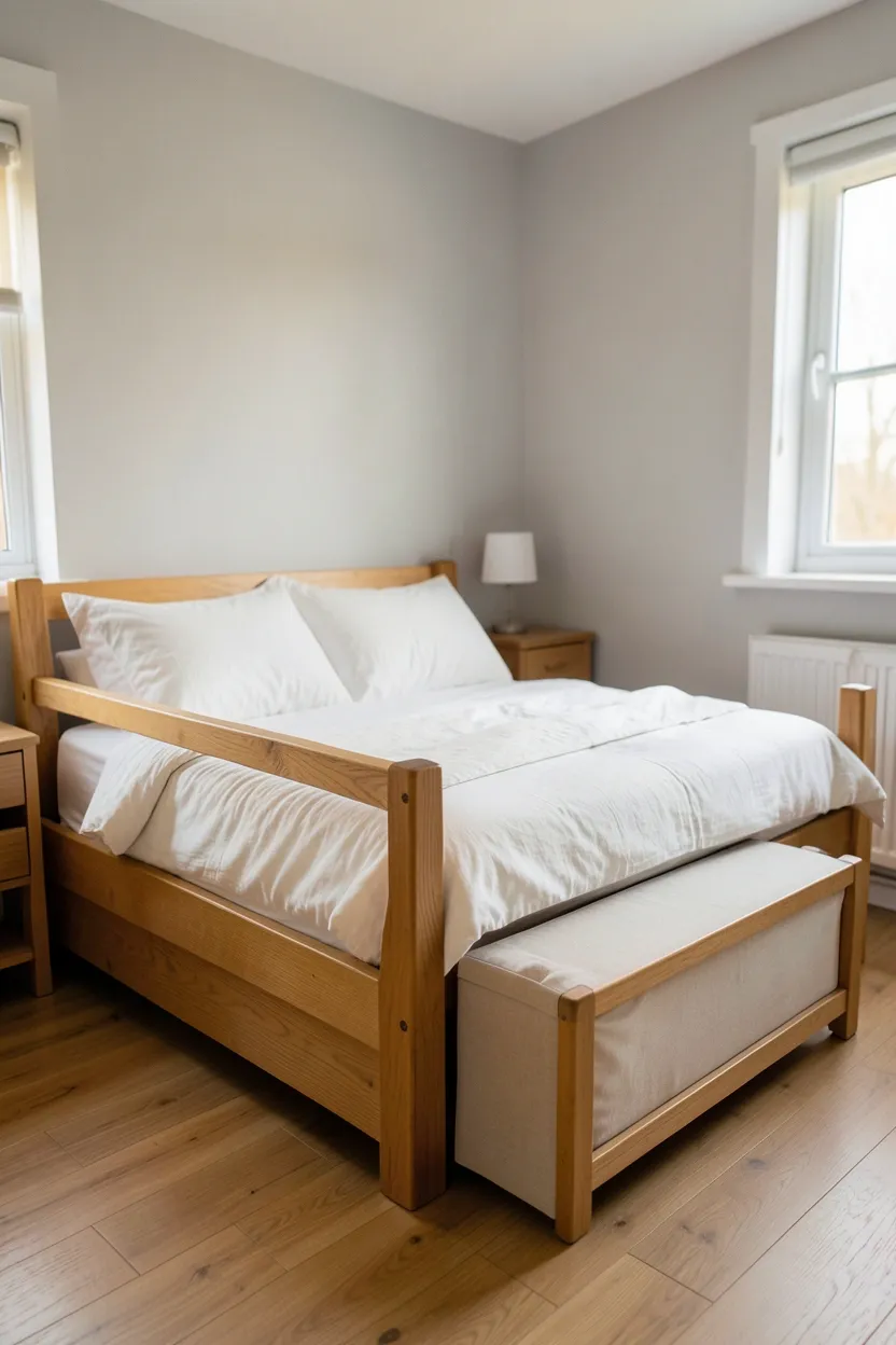 Tiny House Bedroom with Dual-Purpose Furniture