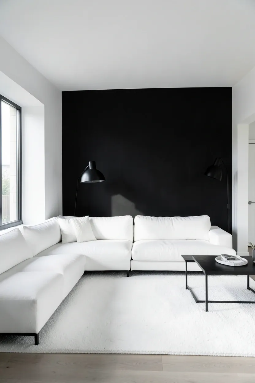 17 Black and White Minimalist Living Room Ideas for Renters