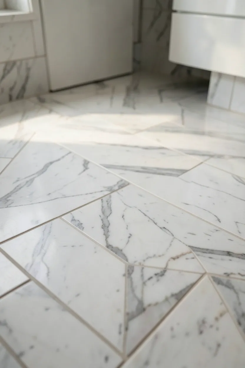 Bright rectangular skylight above a tiled shower area flooding the modern bathroom with natural daylight