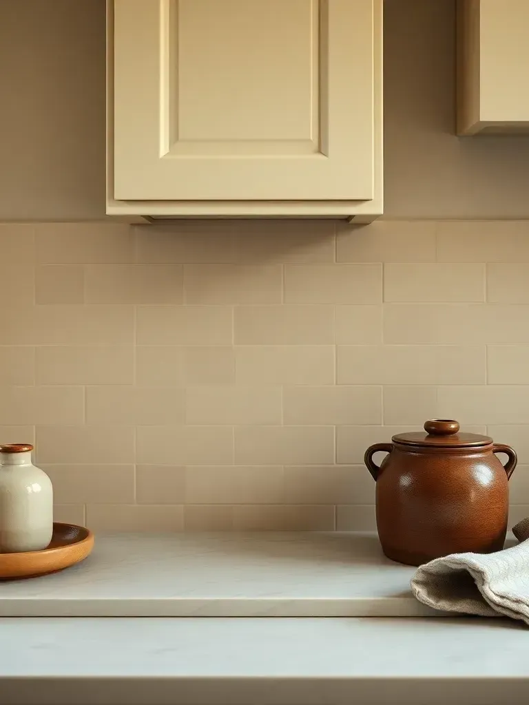 Matte zellige splash with soft grout