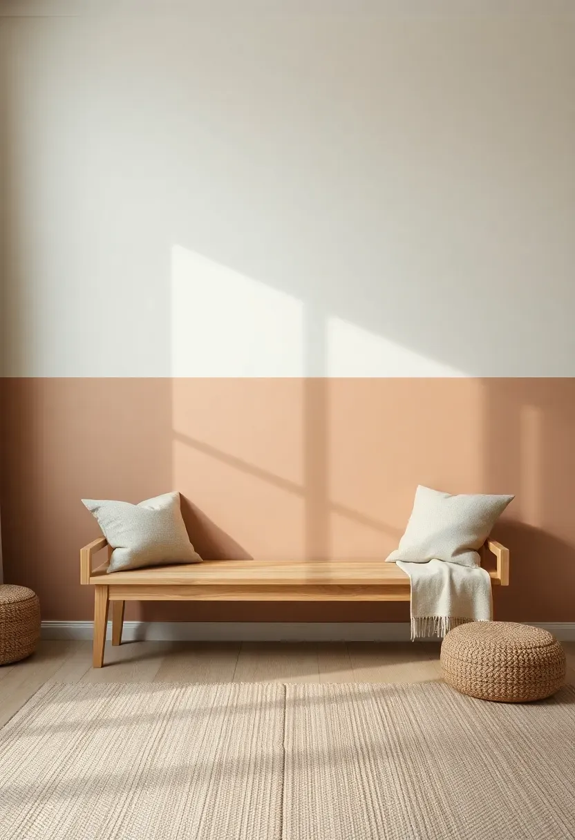 Two-tone paint band with long bench