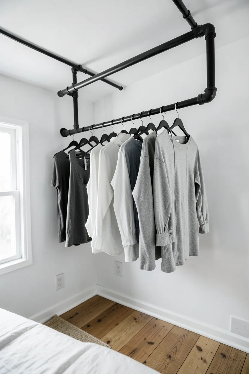 Ceiling-Hung Clothing Rack