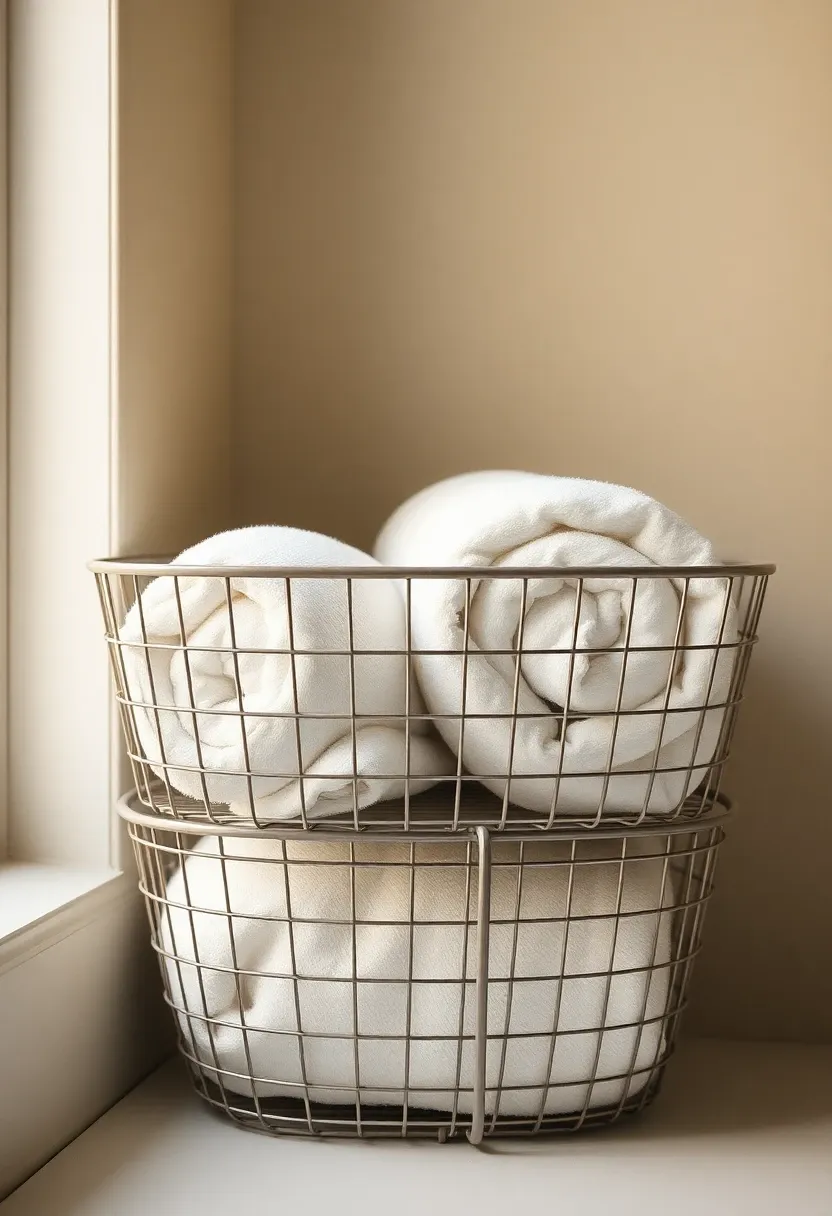 Stackable wire baskets