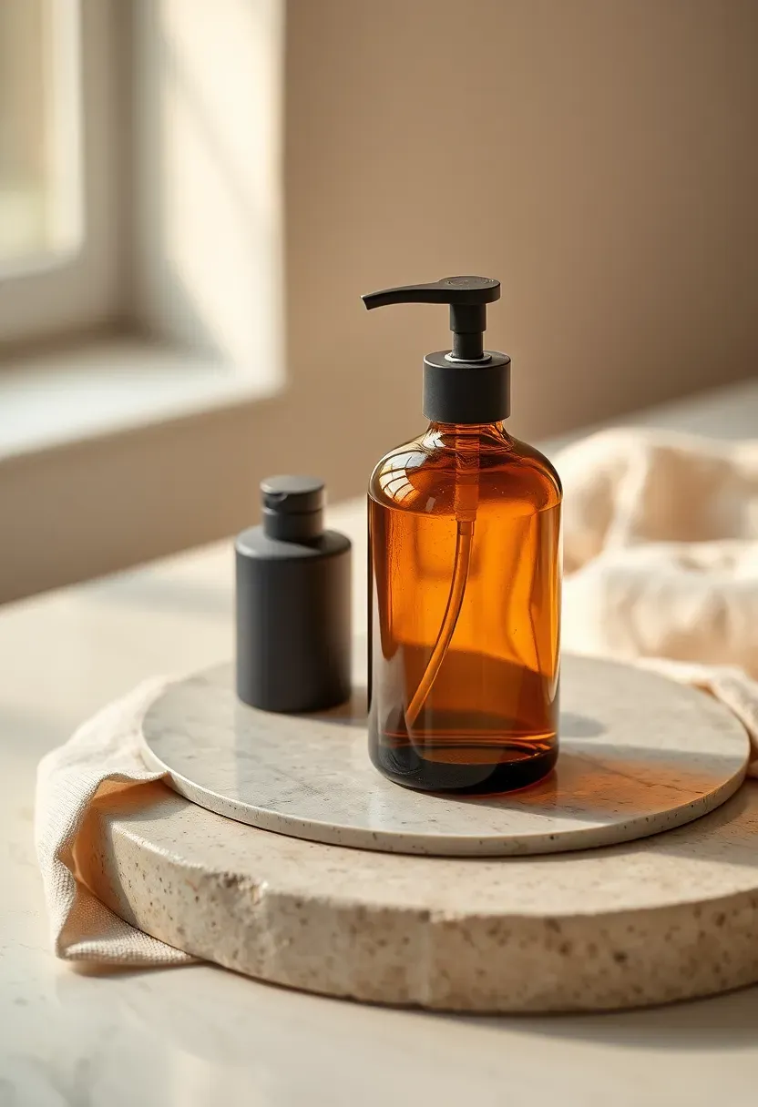 Amber glass dispenser set