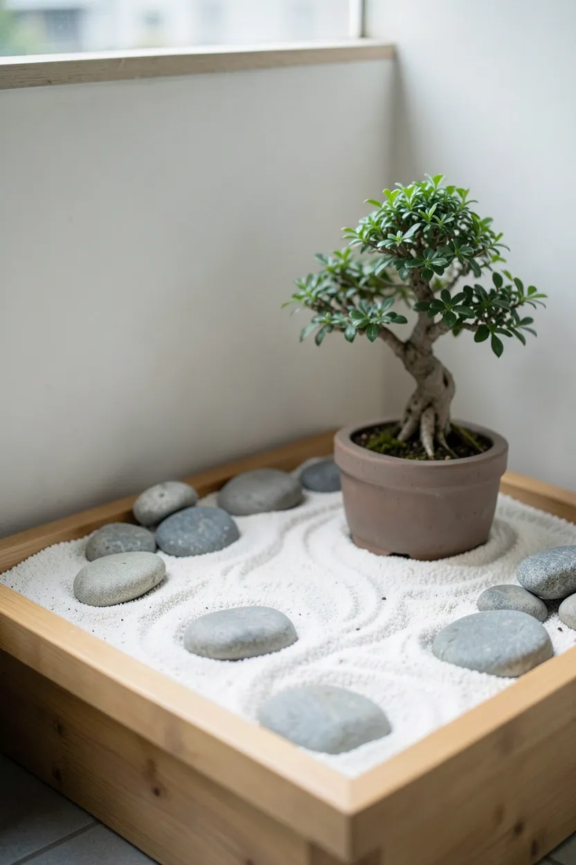 Minimalist Zen Garden Corner