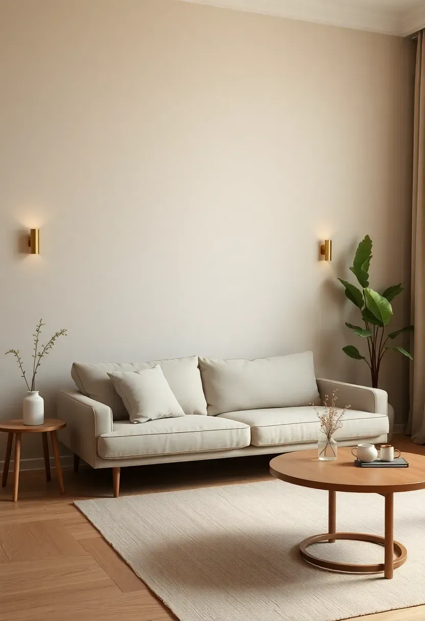 Pendant + Sconce Pairing Over a Low Table