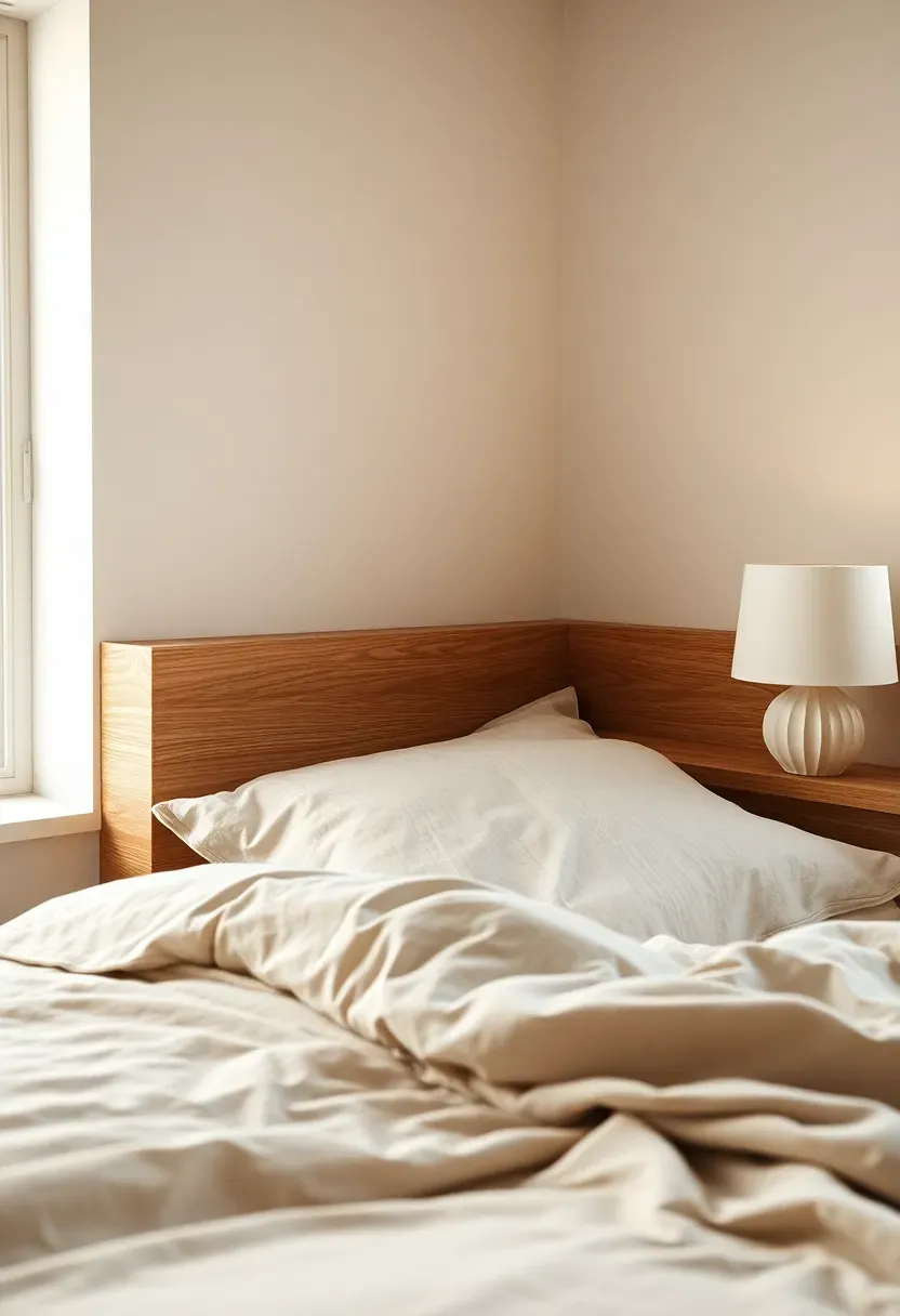 Warm oak headboard ledge