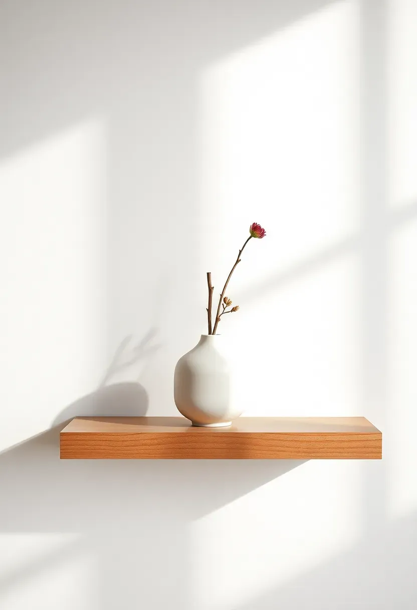 Tiny ceramic vase with single stem or branch