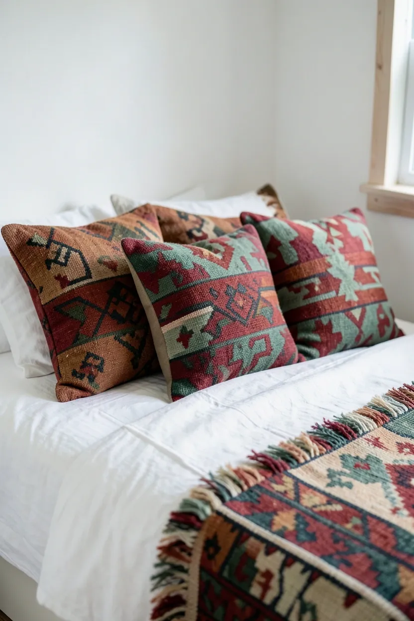 Patterned Kilim Throw Pillows