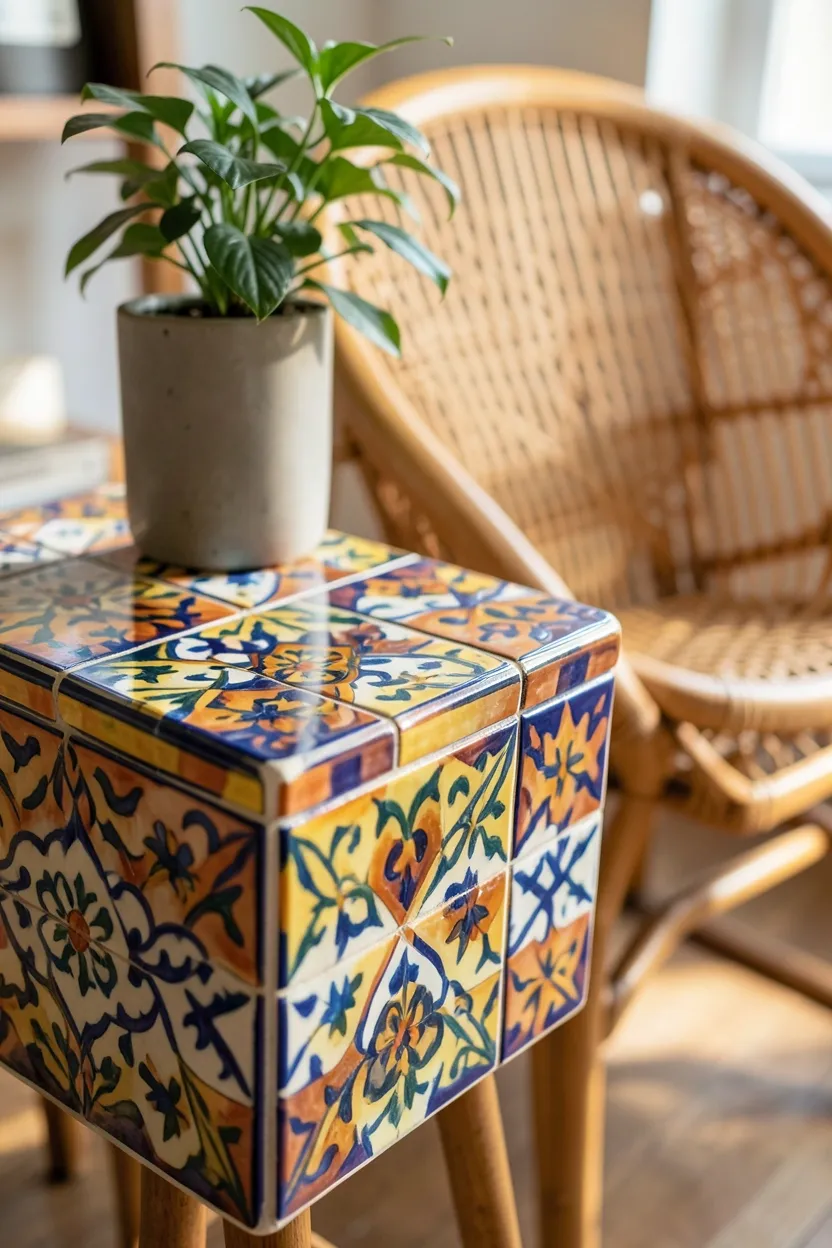 Ceramic Tile Side Tables