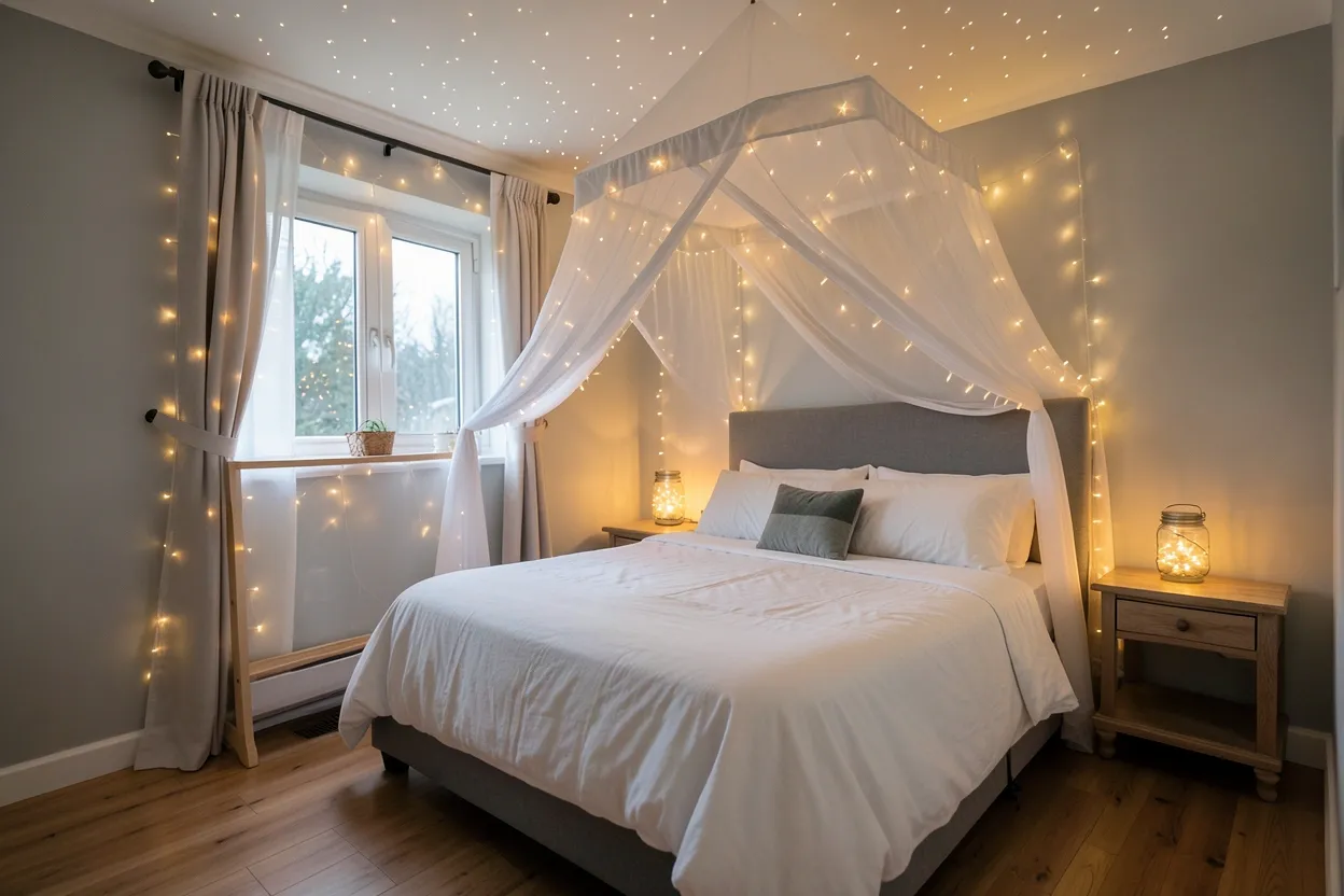 19 Magical Fairy Lights Bedroom Ideas for Cozy Vibes for Comfort and Visual Balance