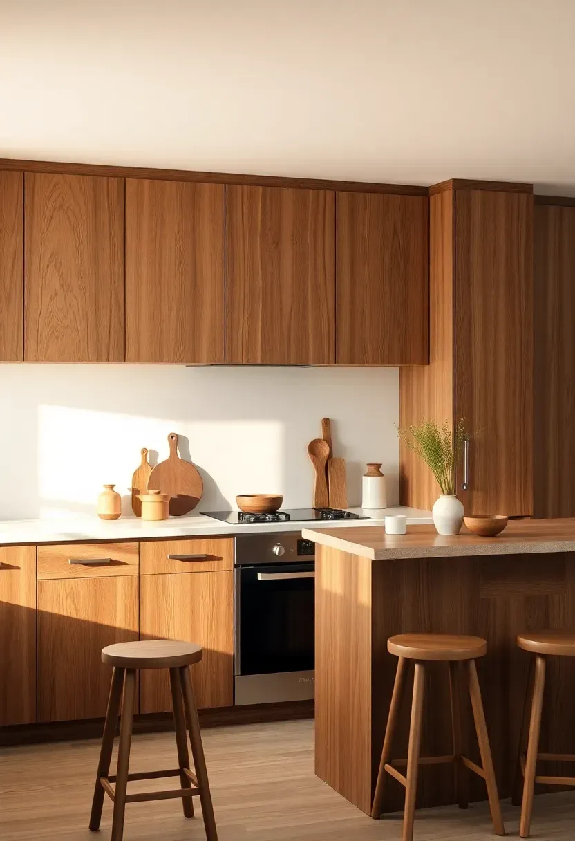 Balanced mix of oak and walnut