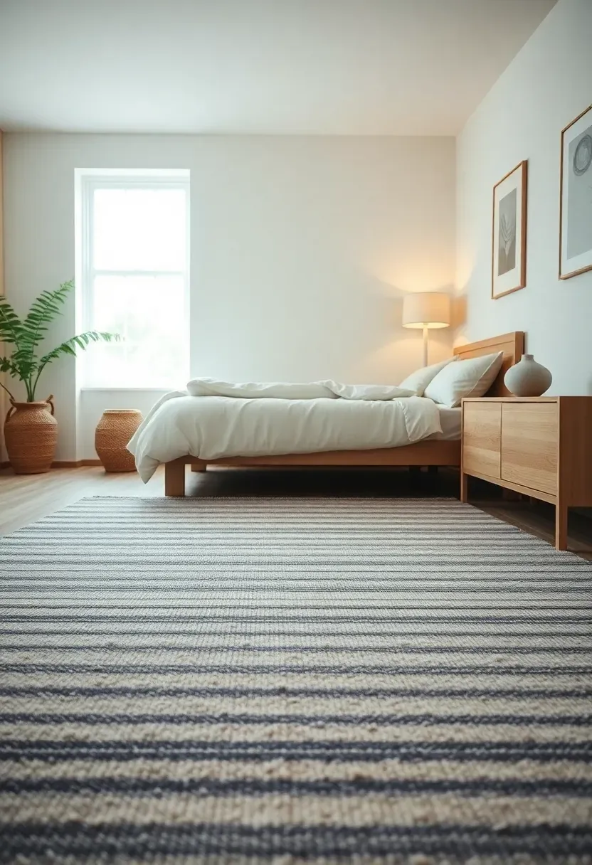 Subtle Stripe Rug for Soft Movement