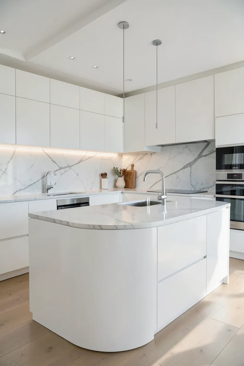 Brass Hardware Modern Kitchen