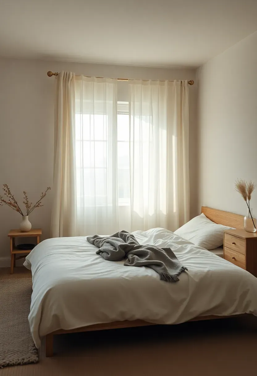 Cotton gauze layered curtains for light control