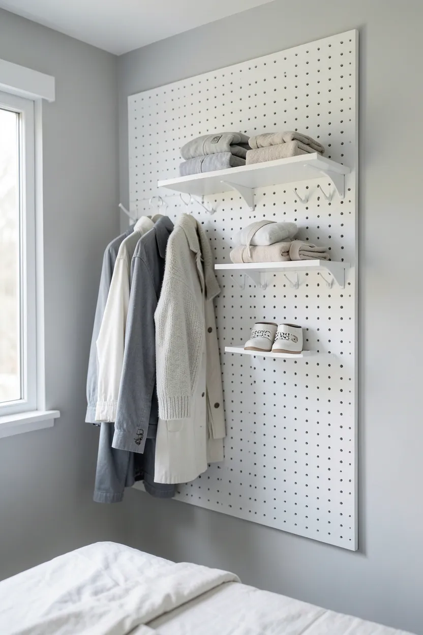Minimalist Pegboard Wall