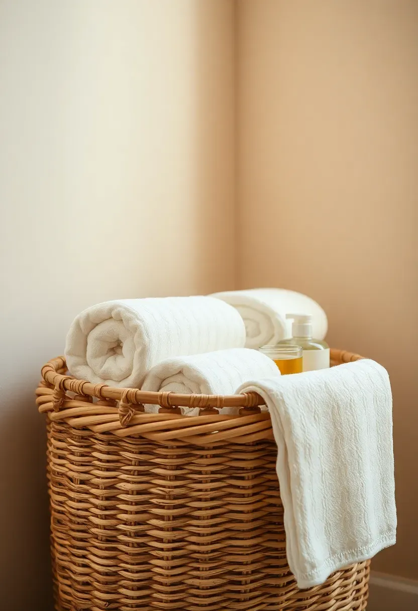 Adhesive mirrored tile accent wall behind a rental apartment bathroom vanity — light-reflecting peel-and-stick tiles that make a small bathroom feel larger