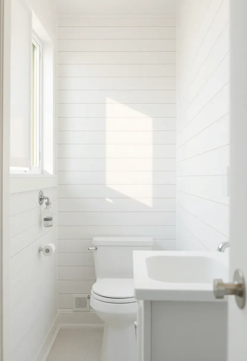 Matching natural seagrass baskets on bathroom shelves holding towels and toiletries — affordable dollar store organization for renters