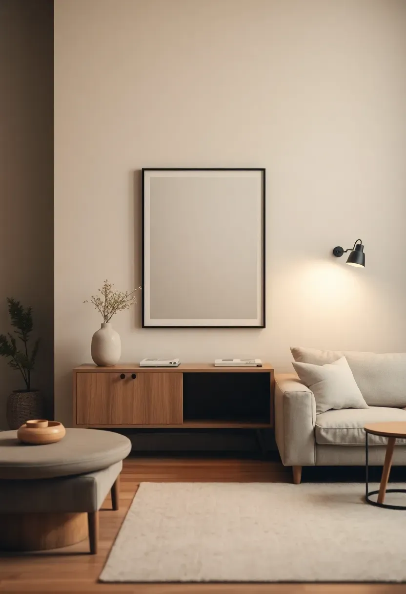 Slim Picture Light Over Minimal Art