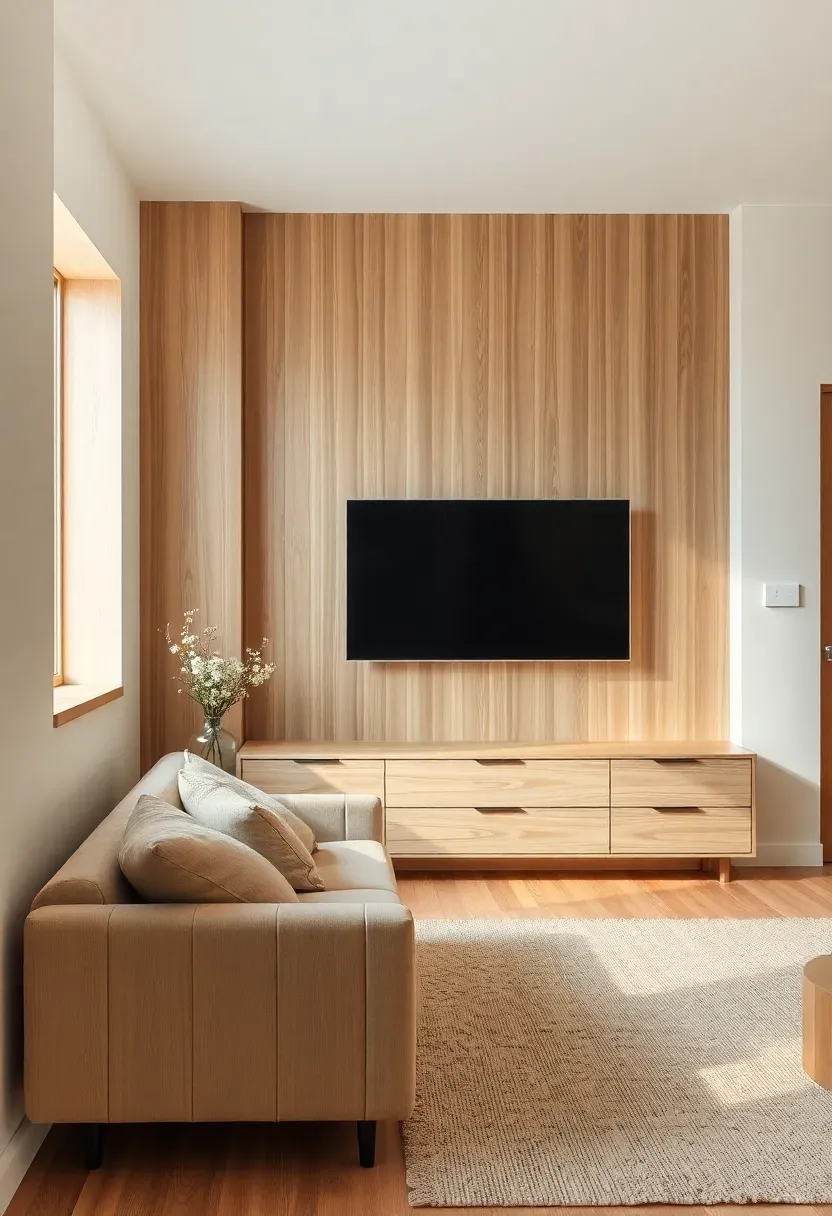 Calm Media Wall with Hidden Tech