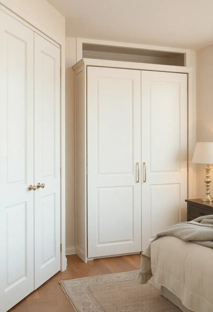 White Closet Doors With Gray Hardware