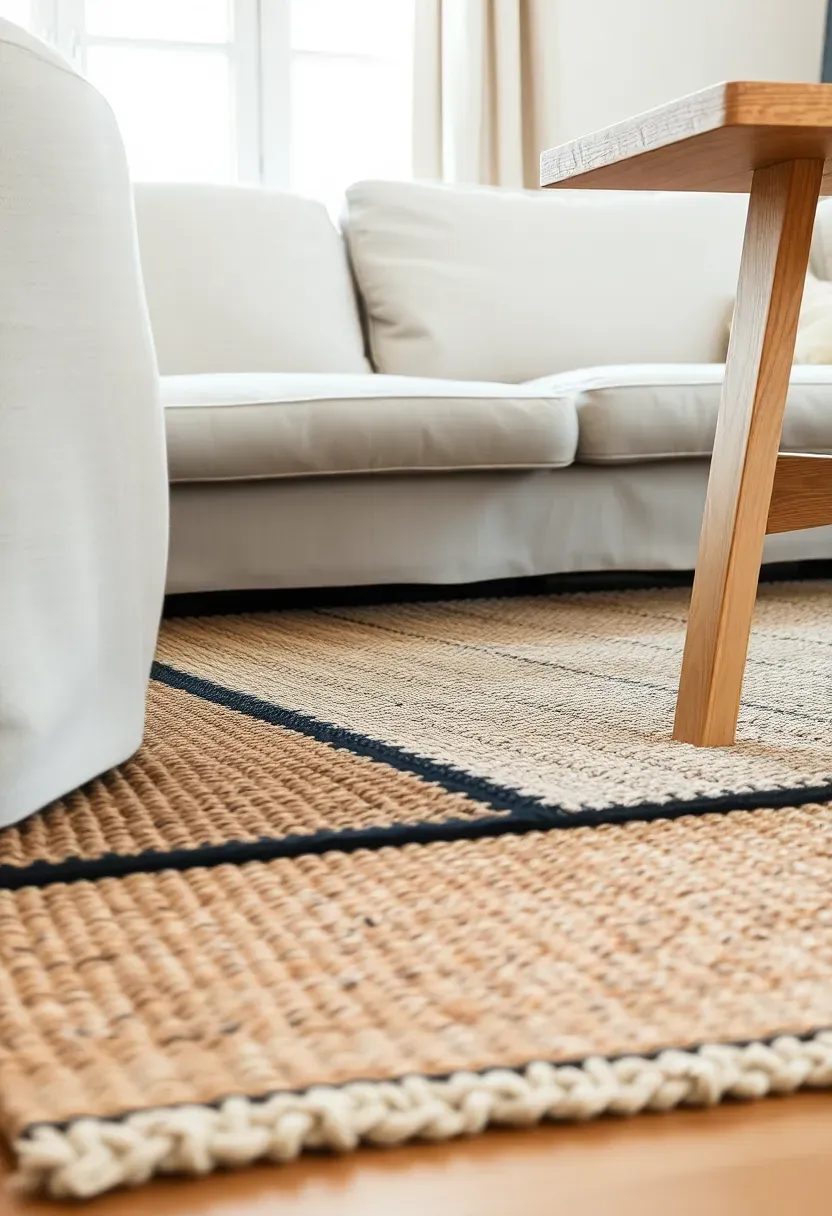 Jute base rug topped with a Beni Ourain
