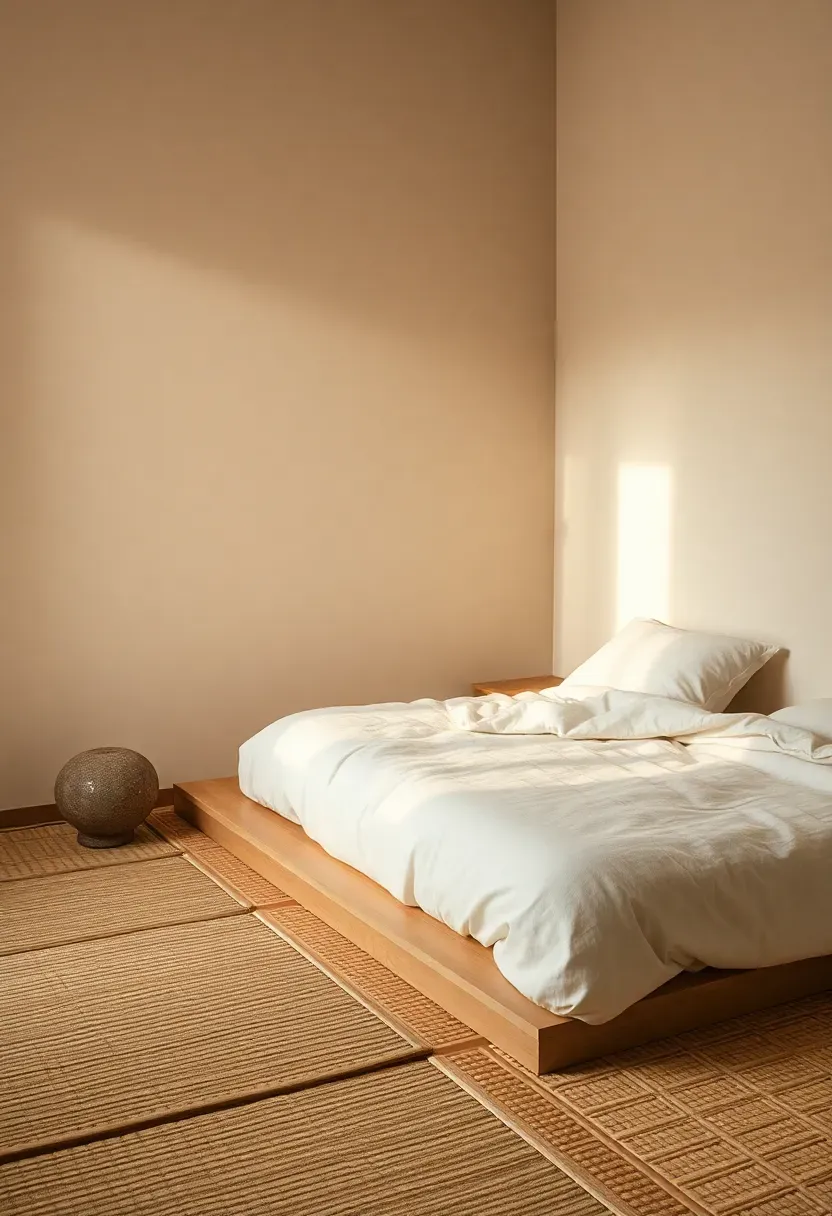 Tatami-inspired platform with woven mats