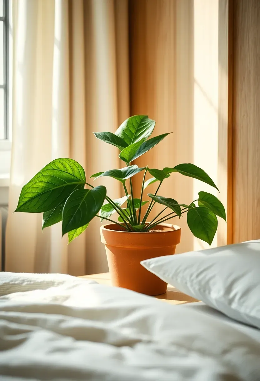 Soft greenery by the window