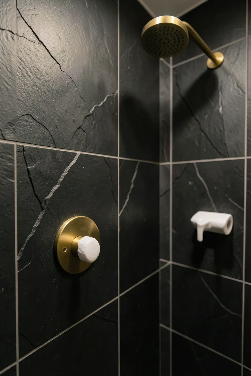 Black Slate Shower Tiles