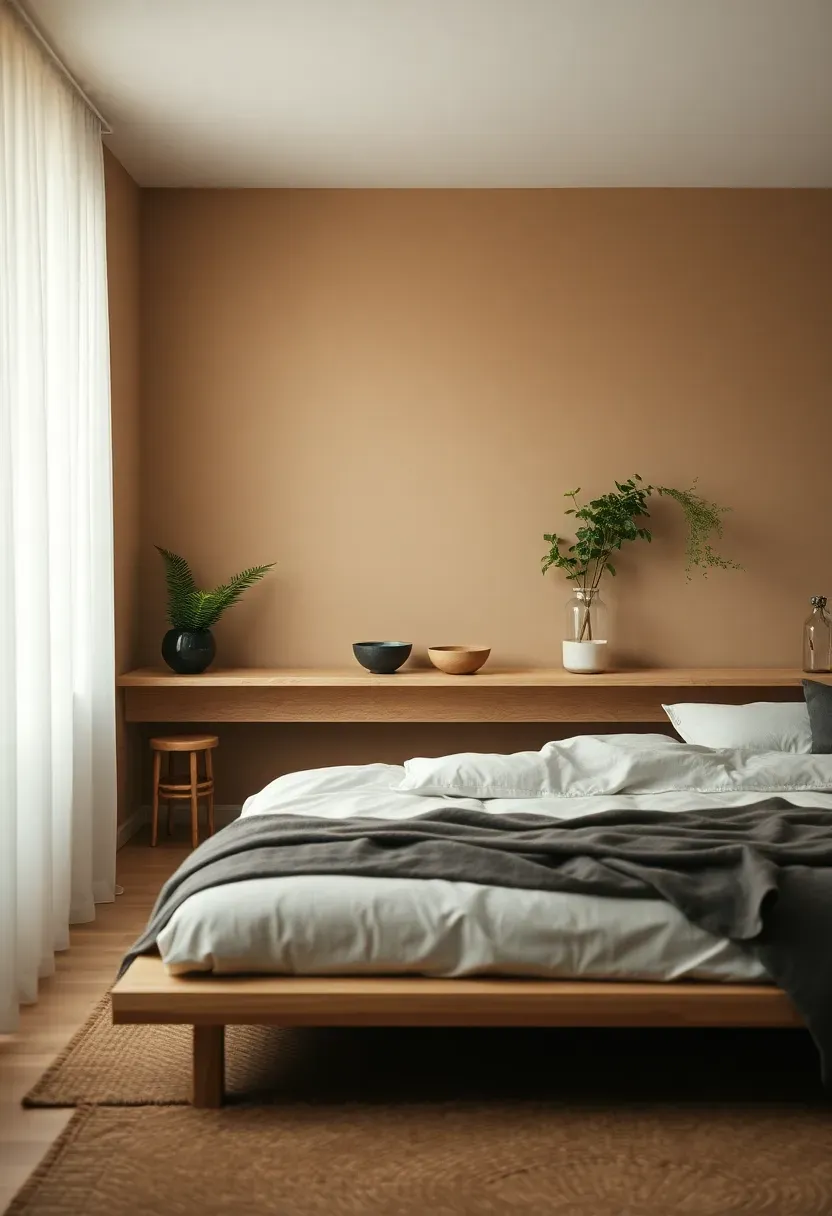 Wall-length storage ledge that doubles as a plant gallery