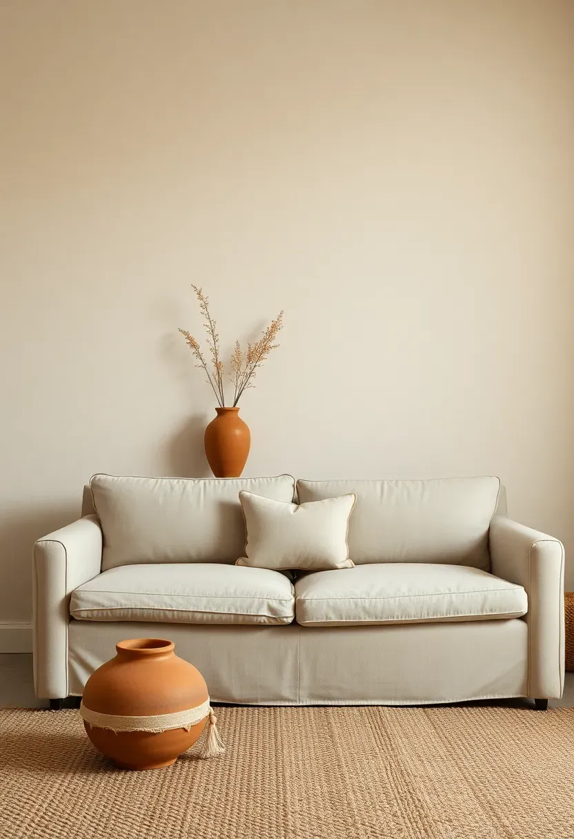 Limewash wall with clay and terracotta accents