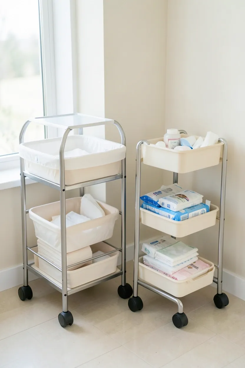 Bohemian nursery corner with macrame wall hanging, trailing pothos plant, and earthy textile layers in a renter-friendly bedroom setup