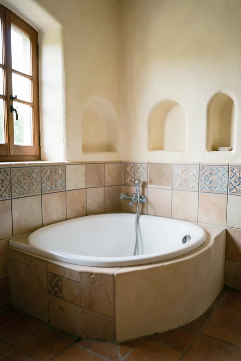 Mediterranean Alcove Bathtub