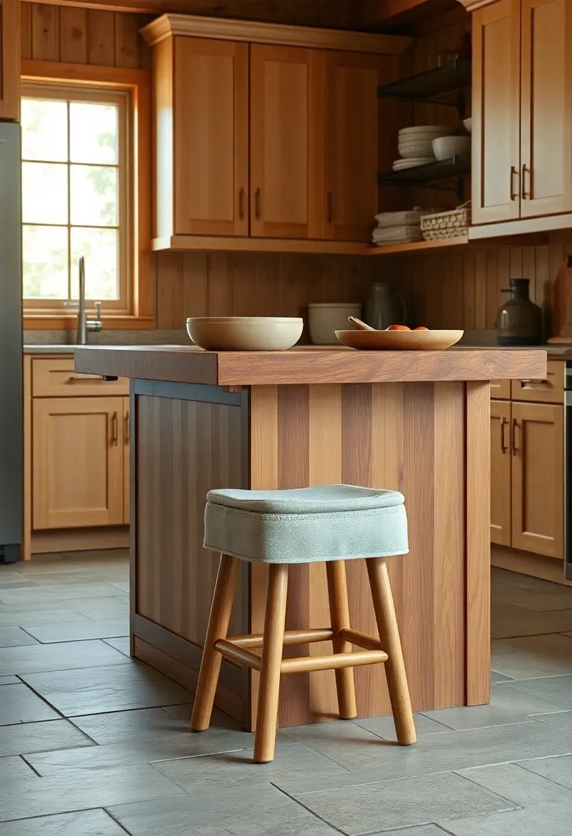 End-grain butcher block island