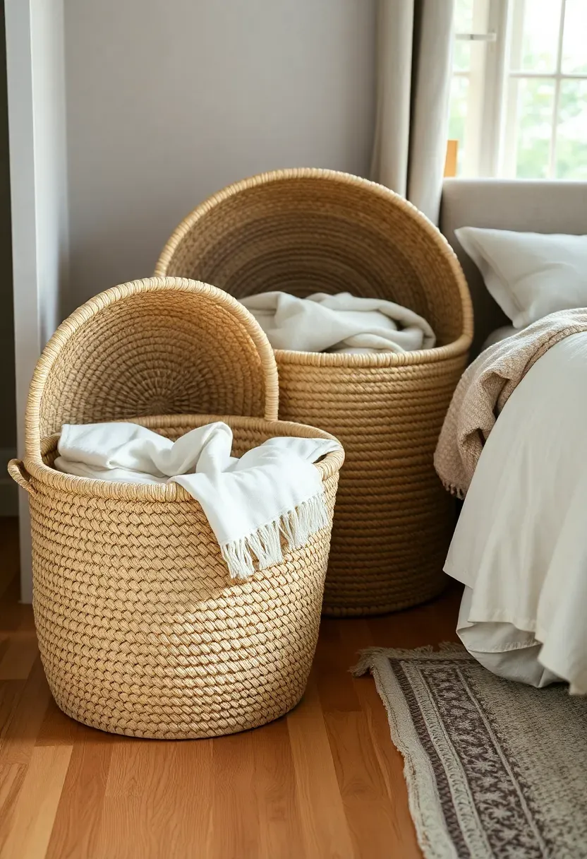 Woven baskets for textured storage
