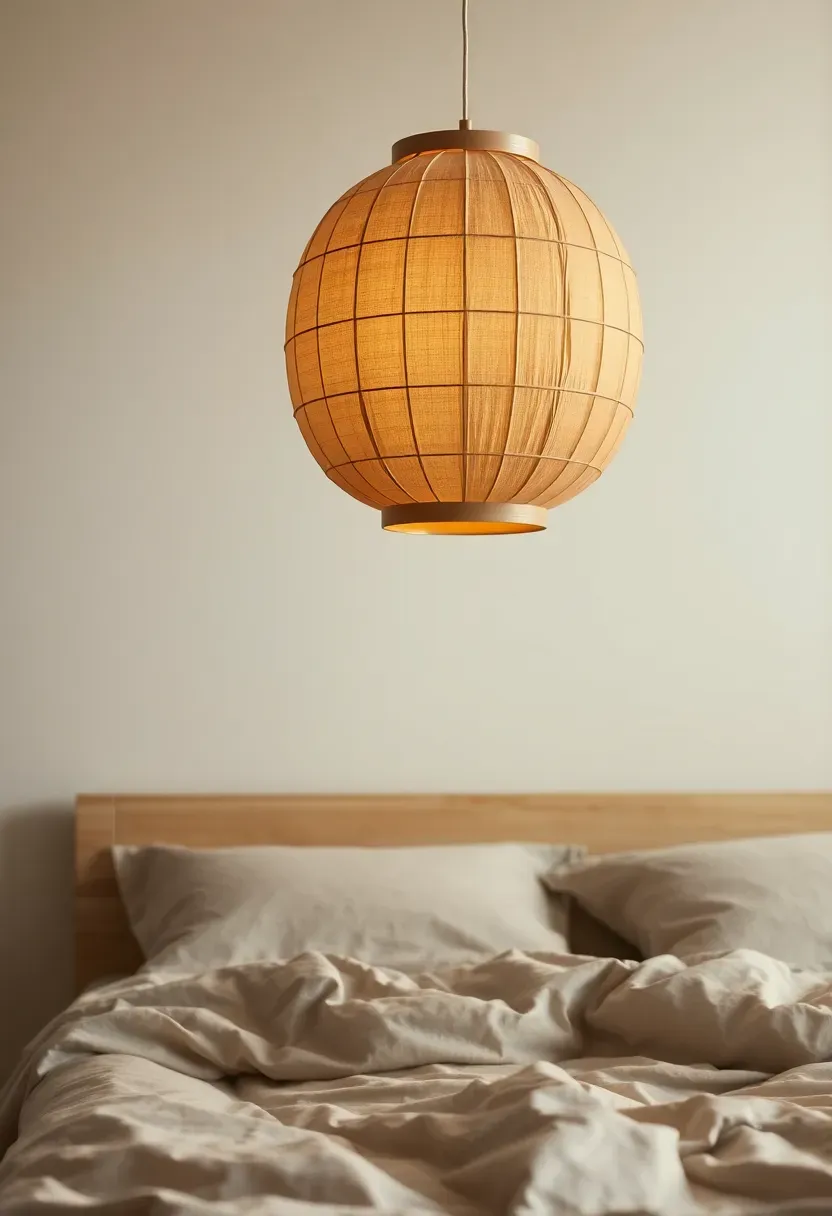 Paper lantern pendant for softness