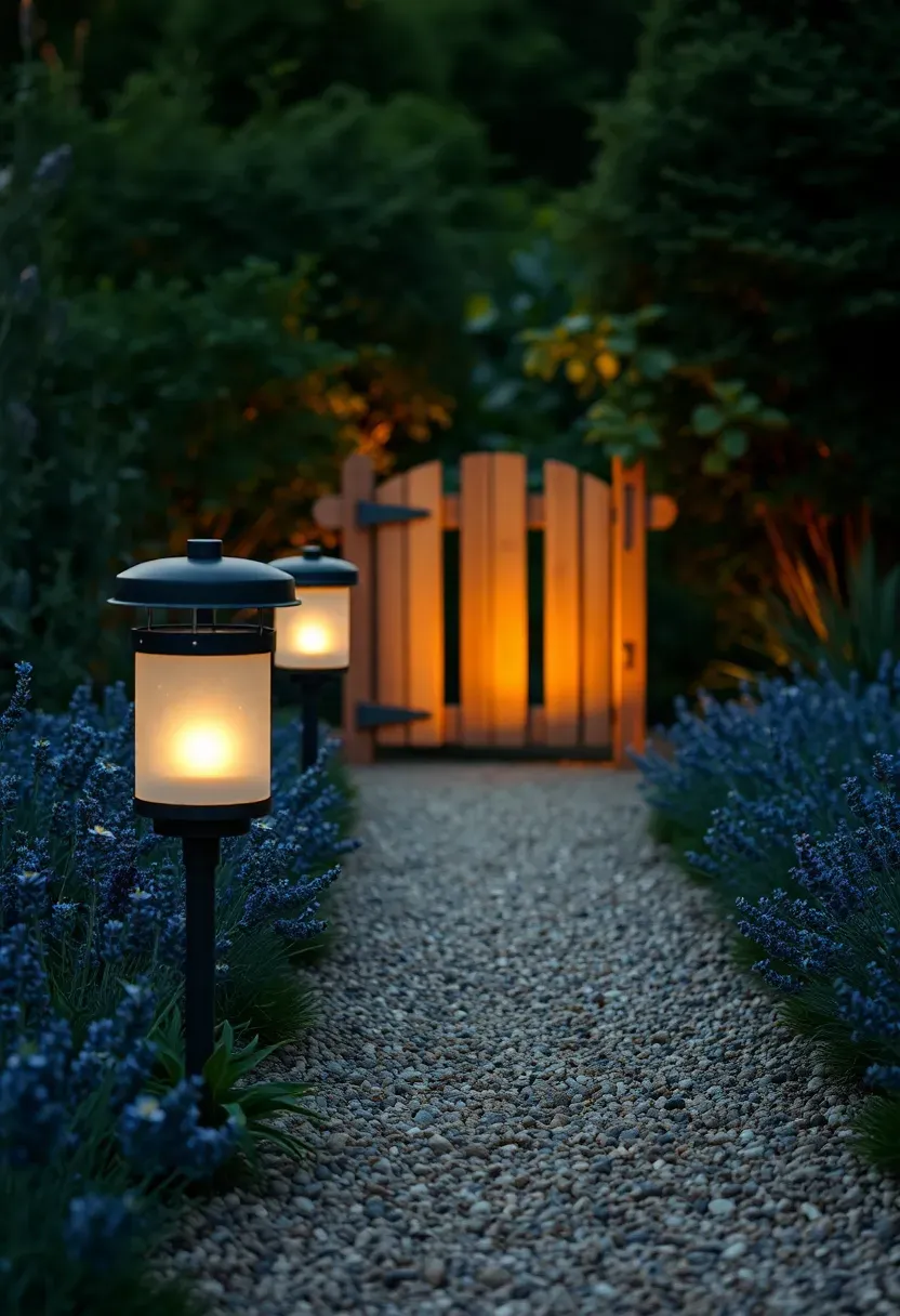 Solar lantern trail for warm evening glow