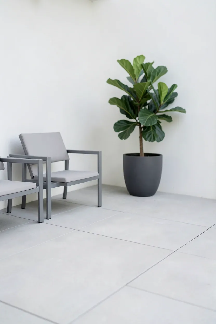 Minimalist Solid Color Paver Space