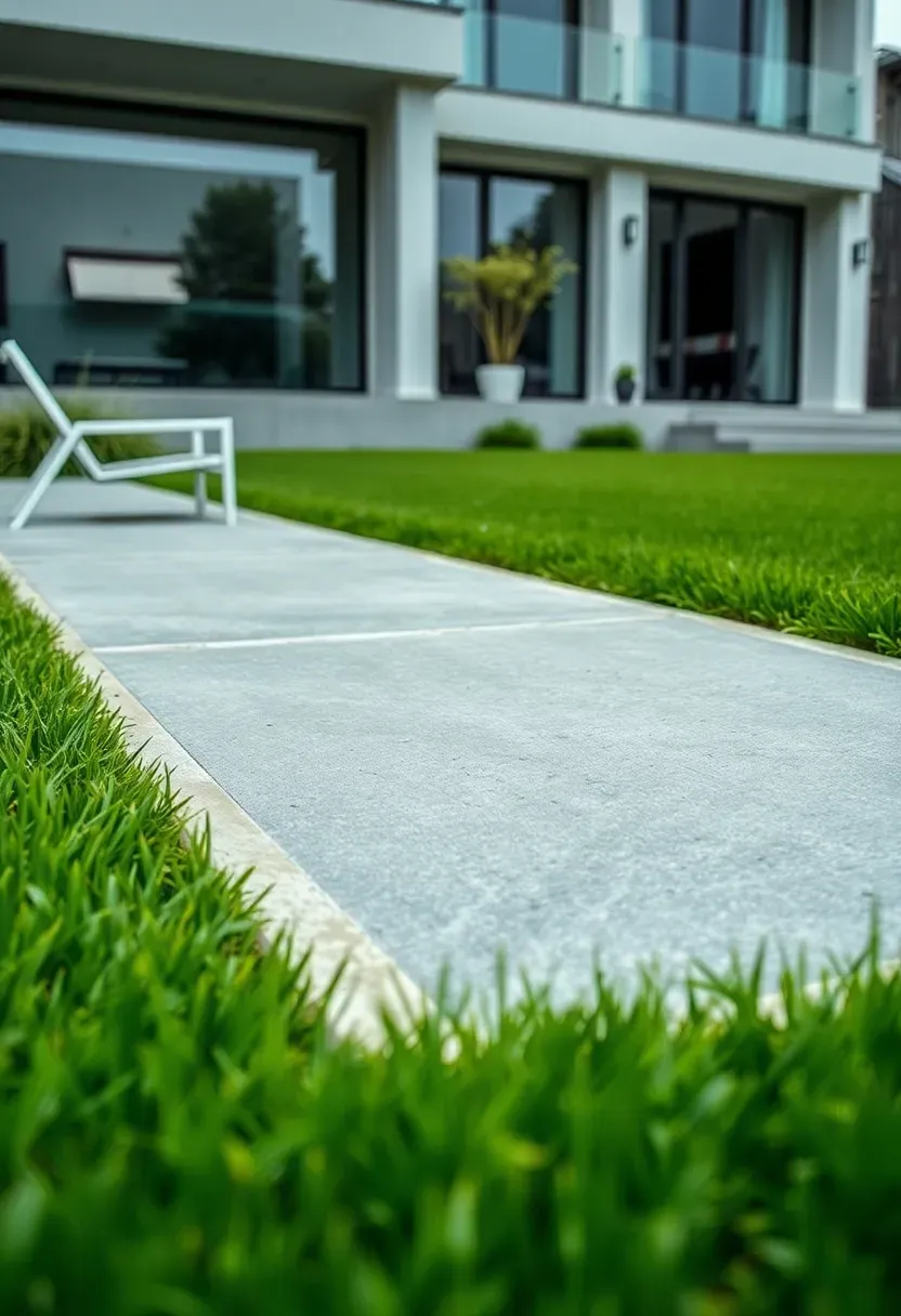 Turf-adjacent patio with seamless transition