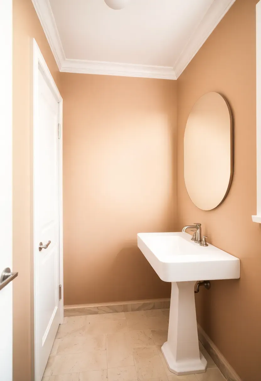 Calm sand-toned walls with matte finish