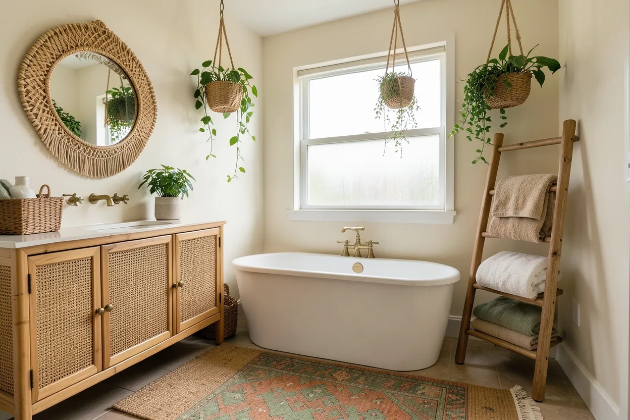 23 Beautiful Boho Bathroom That Refresh Your Bathroom Design