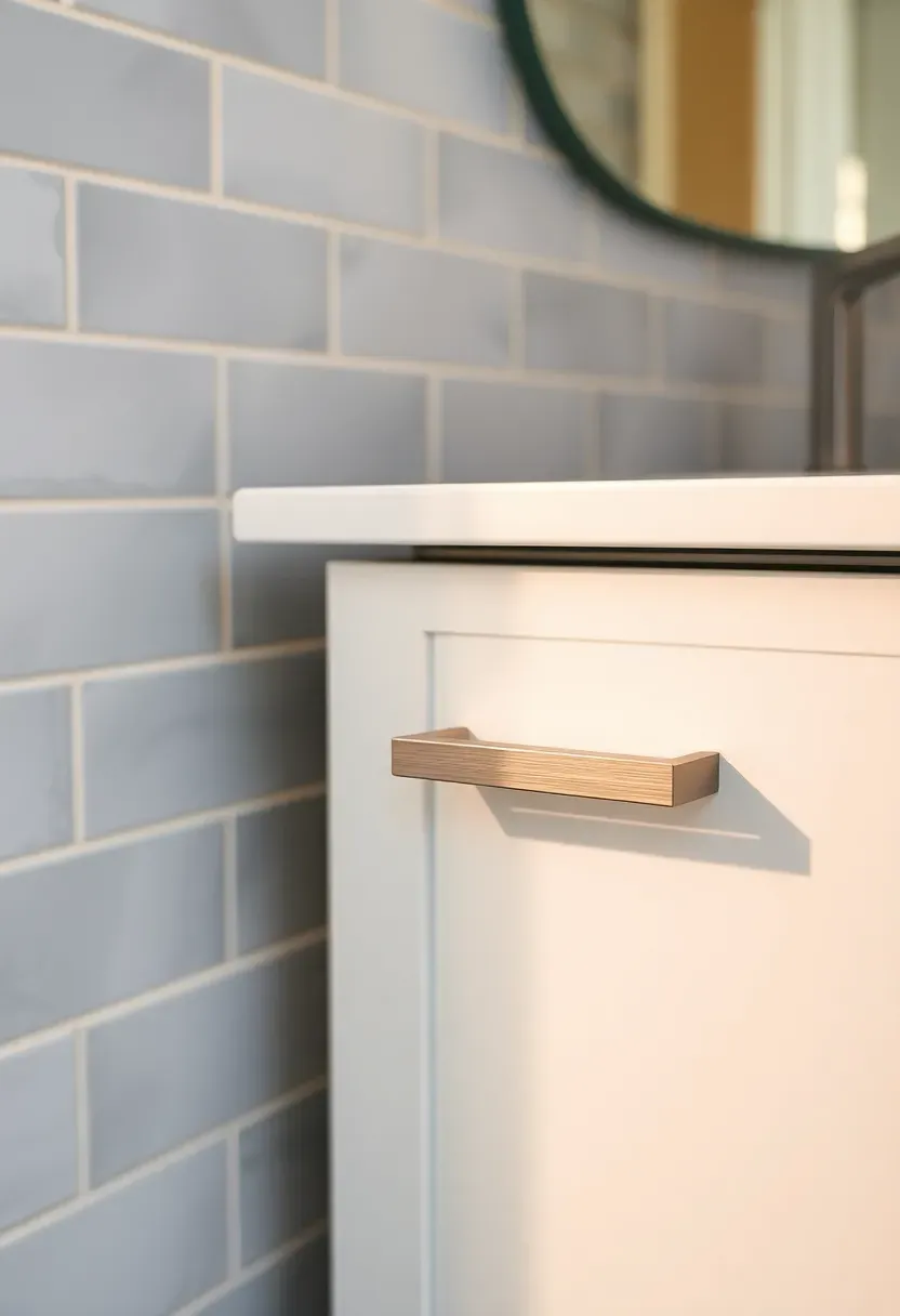 Ceramic ultrasonic diffuser and eucalyptus stems on a white bathroom shelf creating a spa-inspired scent atmosphere